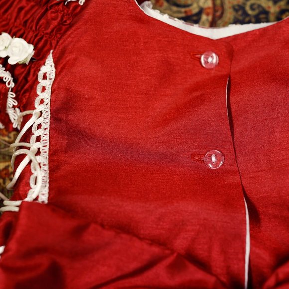 New Flower Girl Dress Party Royal Princess Deep Crimson Red Girls Size 4 - Picture 13 of 13